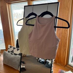 Old Navy Mauve and Olive Tank Tops